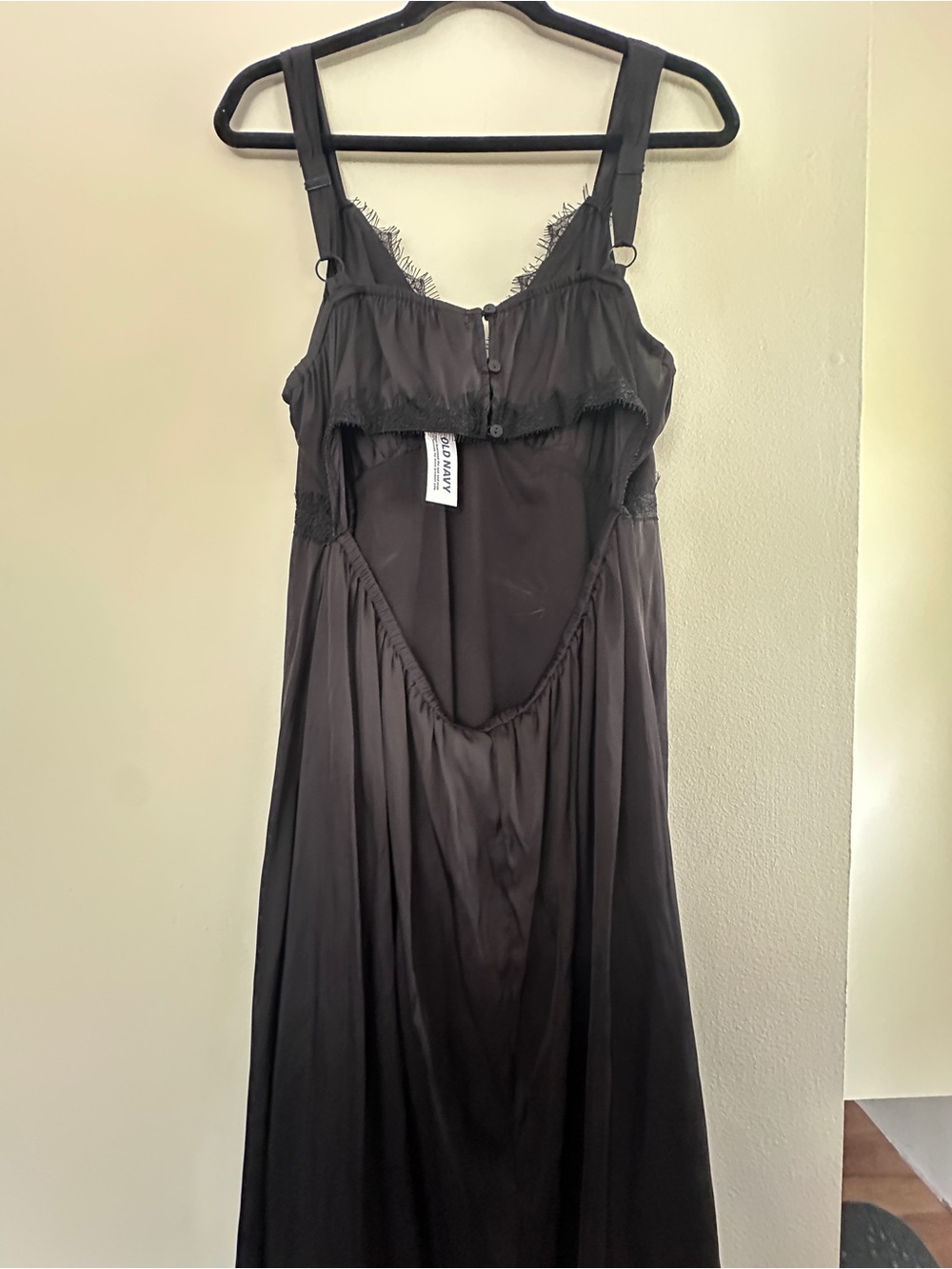 Black Lace-Trim Slip Dress - Picture 4 of 4